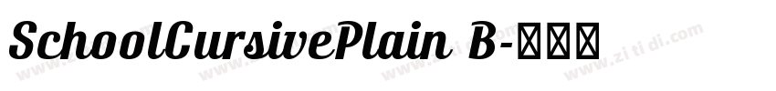 SchoolCursivePlain B字体转换